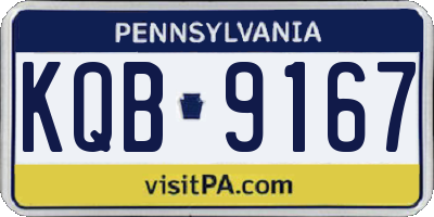 PA license plate KQB9167