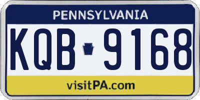 PA license plate KQB9168