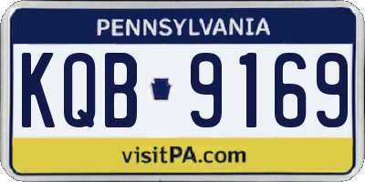 PA license plate KQB9169