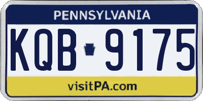 PA license plate KQB9175