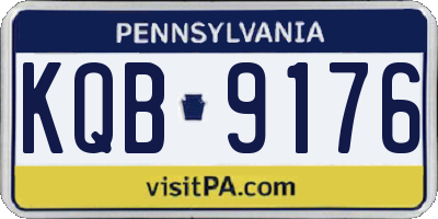 PA license plate KQB9176