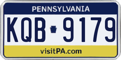 PA license plate KQB9179