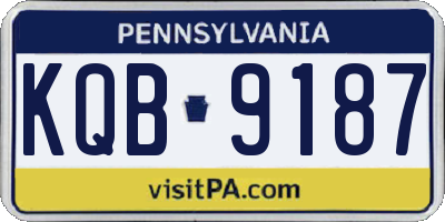 PA license plate KQB9187