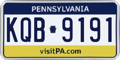 PA license plate KQB9191