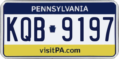 PA license plate KQB9197