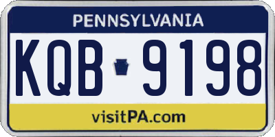 PA license plate KQB9198