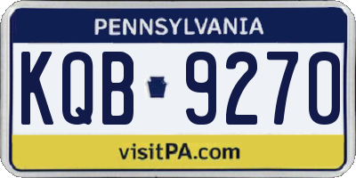 PA license plate KQB9270