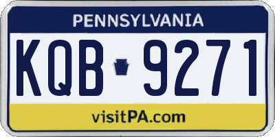 PA license plate KQB9271