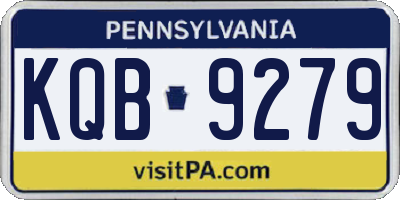 PA license plate KQB9279