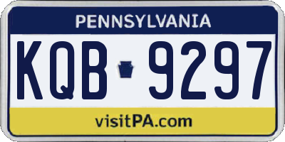 PA license plate KQB9297