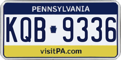 PA license plate KQB9336