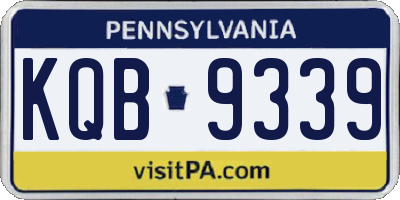 PA license plate KQB9339