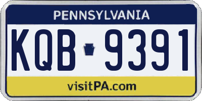 PA license plate KQB9391