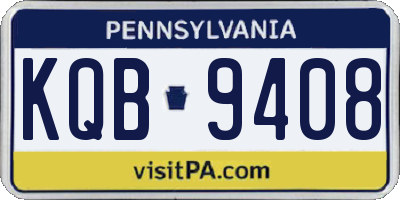 PA license plate KQB9408