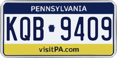 PA license plate KQB9409
