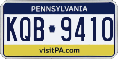 PA license plate KQB9410