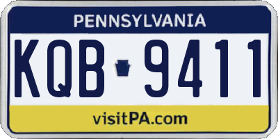 PA license plate KQB9411
