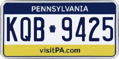 PA license plate KQB9425