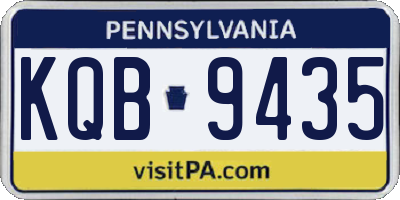 PA license plate KQB9435
