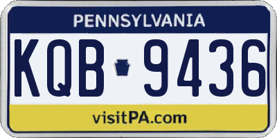 PA license plate KQB9436