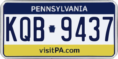 PA license plate KQB9437