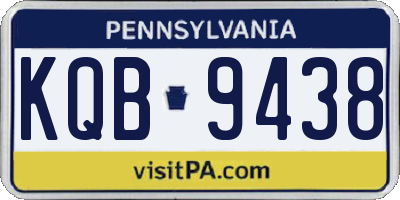 PA license plate KQB9438