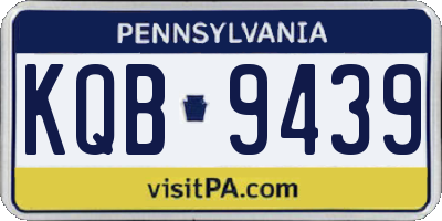 PA license plate KQB9439