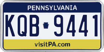 PA license plate KQB9441