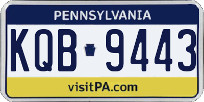 PA license plate KQB9443