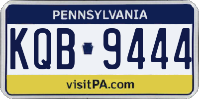 PA license plate KQB9444