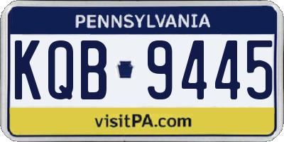 PA license plate KQB9445