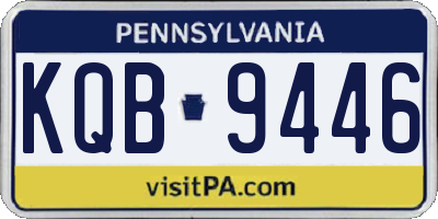 PA license plate KQB9446