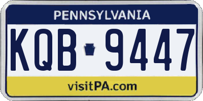 PA license plate KQB9447