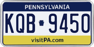 PA license plate KQB9450