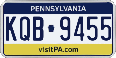 PA license plate KQB9455