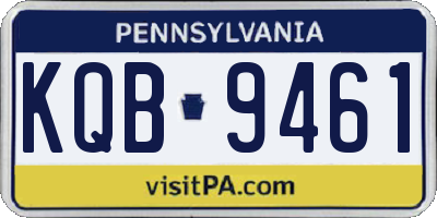 PA license plate KQB9461