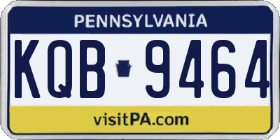 PA license plate KQB9464