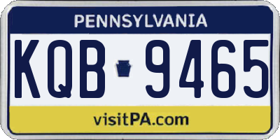 PA license plate KQB9465