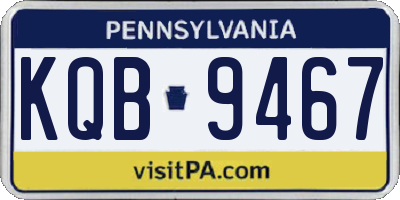 PA license plate KQB9467