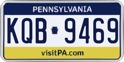 PA license plate KQB9469