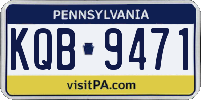 PA license plate KQB9471