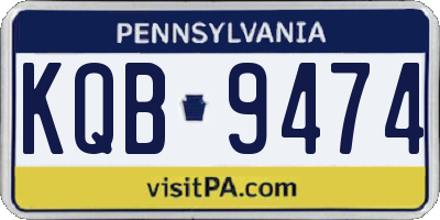 PA license plate KQB9474