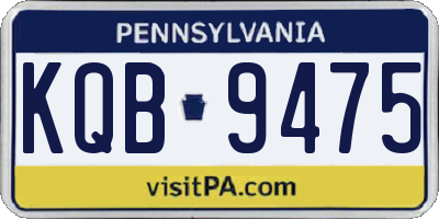 PA license plate KQB9475