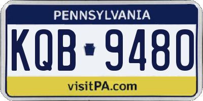 PA license plate KQB9480