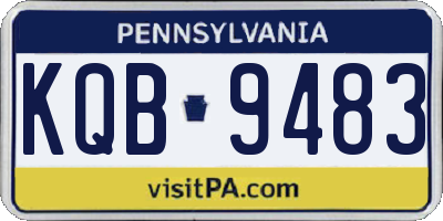 PA license plate KQB9483