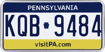 PA license plate KQB9484