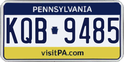 PA license plate KQB9485