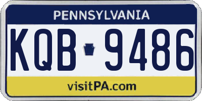 PA license plate KQB9486