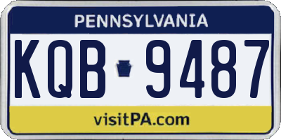 PA license plate KQB9487