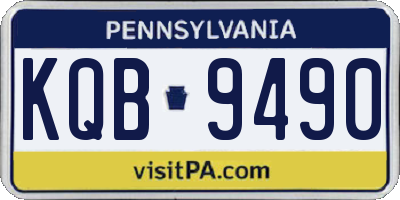 PA license plate KQB9490